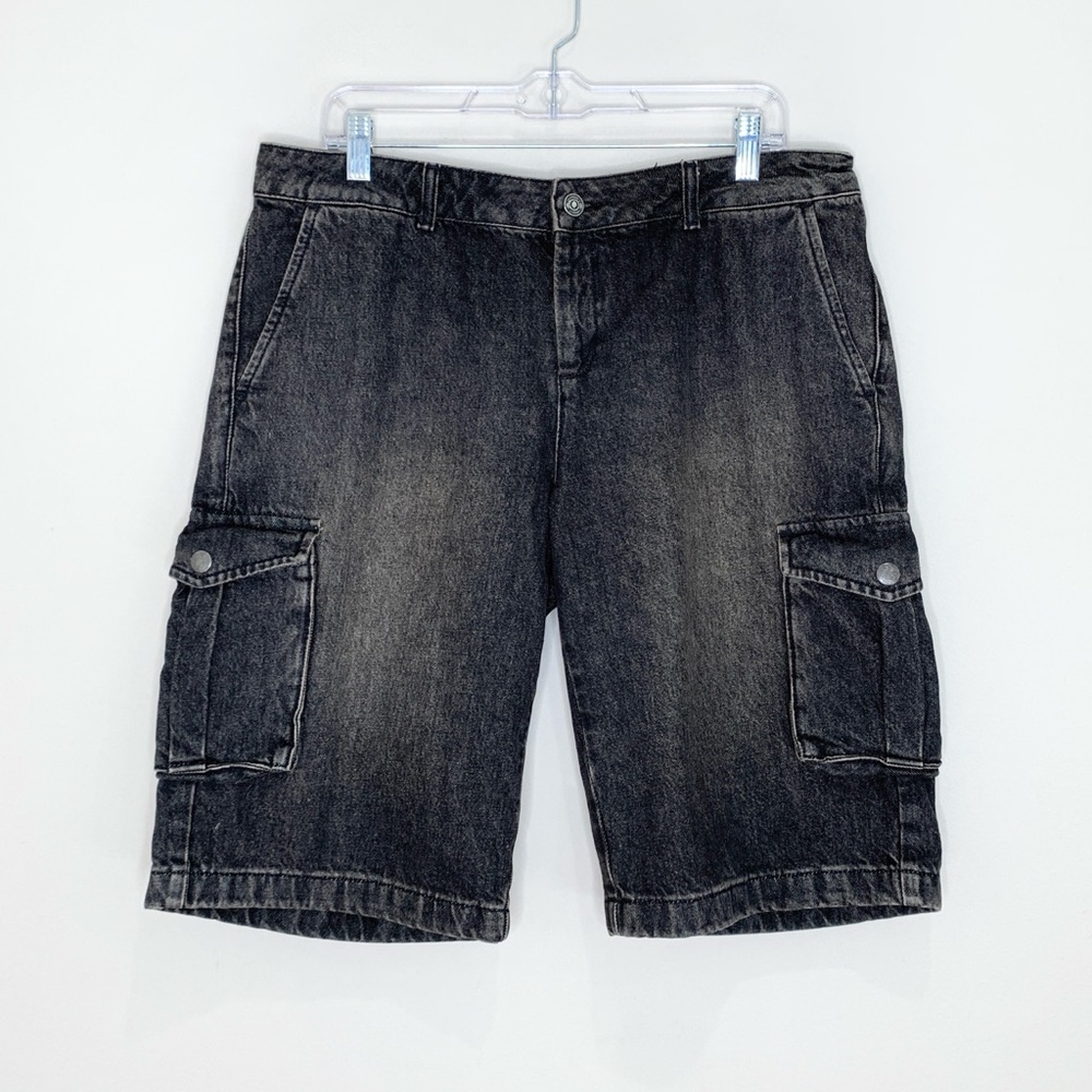 Miaou Dune Denim Cargo Shorts (Sz L) Low Rise Ochre Brown - Picture 5 of 16